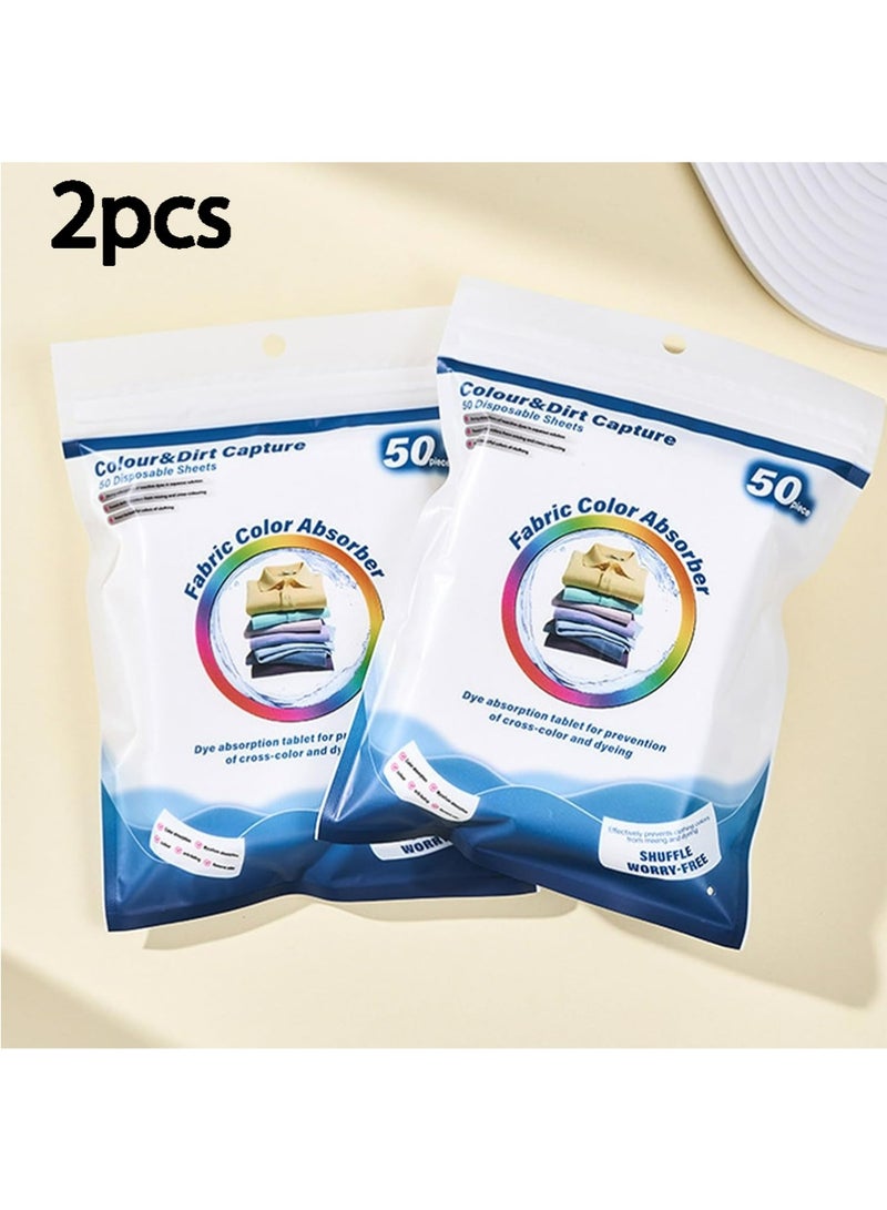 ممسكات الألوان للغسيل، تسمح بالغسيل المختلط، تمنع البقع، أوراق ممسكات الألوان، 100 قطعة - Image 1